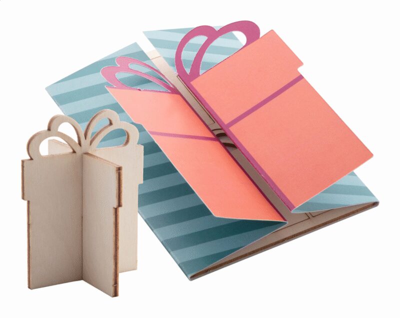 Creax Plus Christmas card, gift box