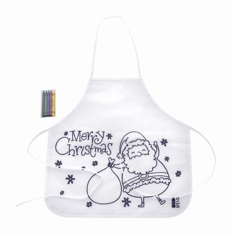 Julfar Cook colouring Christmas apron for kids