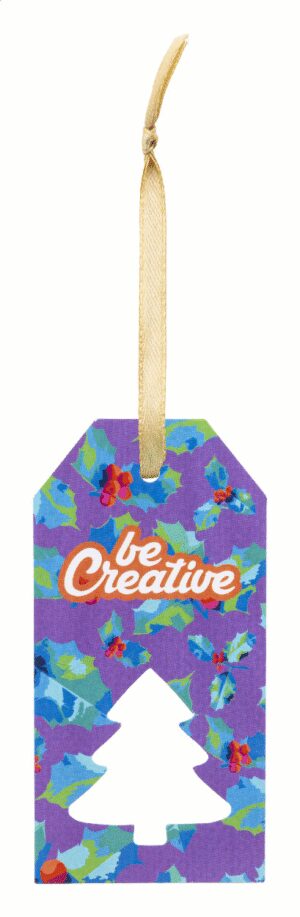 PrinTag Plus custom gift tag, Christmas tree